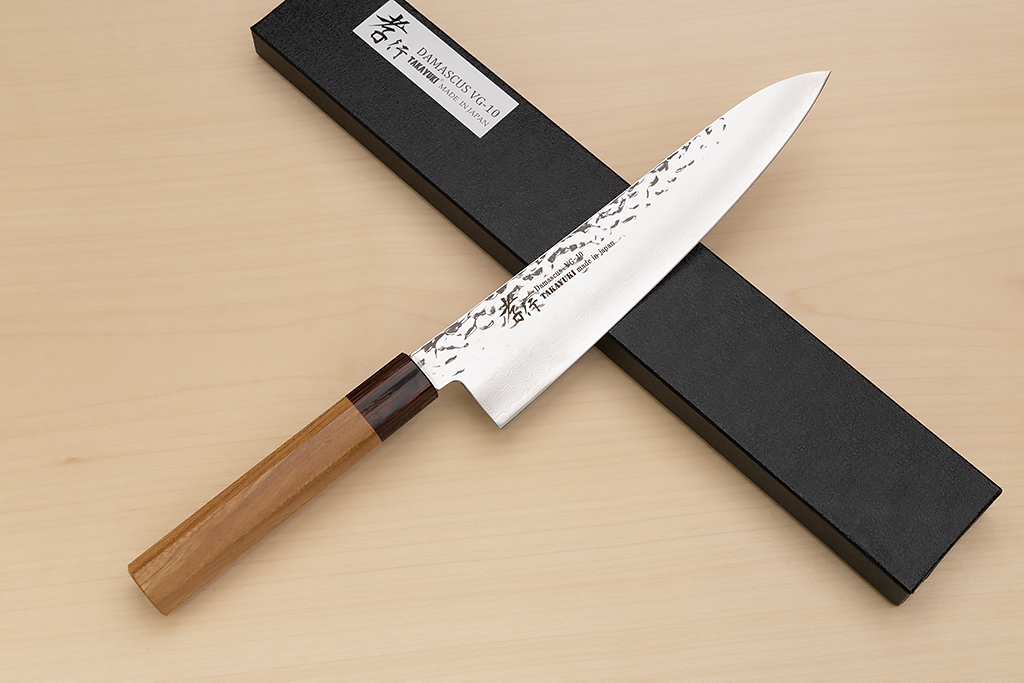 Sakai Takayuki 33-layer VG10 Damascus Gyuto knife 210mm ( 8.3 ") Keyaki (Japanese Elm) handle - Knife-Life - Best Japanese Knife Store