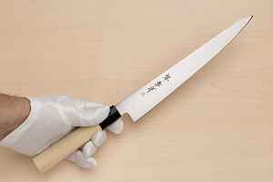 Sakai Takayuki AUS8 Sujihiki knife 240mm (9.5 ") Magnolia/Buffalo horn handle