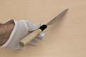 Sakai Takayuki AUS8 Petty knife 150mm ( 6 ") Magnolia/Buffalo horn handle - Knife-Life - Best Japanese Knife Store