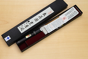 Goko Hamono Musashinokuni Kogetsu SK5 Gyuto knife 210mm (8.3") Rosewood handle