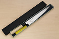 Sakai Takayuki Bohler Uddeholm Sujihiki knife 240mm ( 9.5 ") Magnolia/Buffalo horn handle - Knife-Life - Best Japanese Knife Store