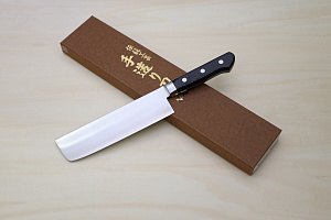 Miki VG10 Nakiri knife 165mm (6.5") Black Pakkawood handle
