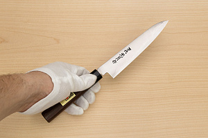 Goko Hamono Mandai Kogetsu Petty knife Korikin steel 150 mm (5.91") Rosewood handle