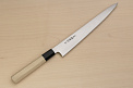 Sakai Takayuki Bohler Uddeholm Sujihiki knife 240mm ( 9.5 ") Magnolia/Buffalo horn handle - Knife-Life - Best Japanese Knife Store