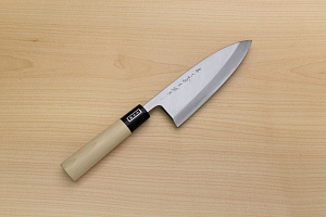 Sakai Genkichi White steel 2 Deba 165 (6.5) Magnolia Wood handle with buffalo horn