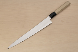 Sakai Takayuki Bohler Uddeholm Sujihiki knife 240mm (9.5 ") Magnolia/Buffalo horn handle