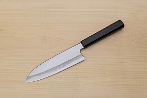 Kagekiyo White Steel 2 Santoku knife 180mm (7.1") Magnolia Wood Urushi lacquer handle