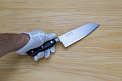 Tetsuhiro Blue steel 2 Santoku knife 170mm (6.7") Black paper micarta - Knife-Life - Best Japanese Knife Store