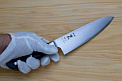 Tetsuhiro Super Gold 2 Gyuto knife 175mm (6.9") Black paper micarta - Knife-Life - Best Japanese Knife Store