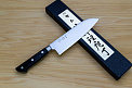 Tetsuhiro Blue Super Nakiri vegetable knife 160mm (6.3") Black paper micarta - Knife-Life - Best Japanese Knife Store