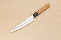 Sakai Takayuki 33-layer VG10 Damascus Petty knife 150mm ( 6 ") Keyaki (Japanese Elm) handle - Knife-Life - Best Japanese Knife Store