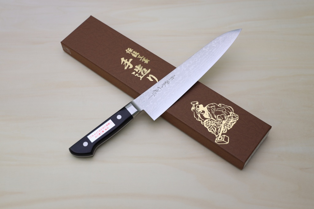 Miki VG10 35 Layers Damascus Gyuto knife 210mm (8.27") Black Pakkawood handle - Knife-Life - Best Japanese Knife Store