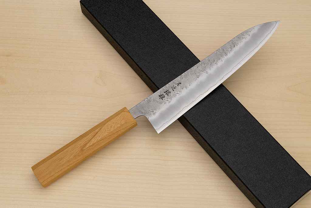 Hokiyama Ginga San-mai Silver steel 3 Gyuto 210mm (8.3") Elongated Octagonal Japanese Zelkova Handle - Knife-Life - Best Japanese Knife Store