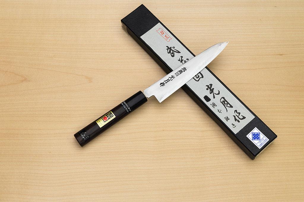 Goko Hamono Musashinokuni Kogetsu SK5 Petty knife 150mm Rosewood handle / Knife-Life - Best Japanese Knife Store