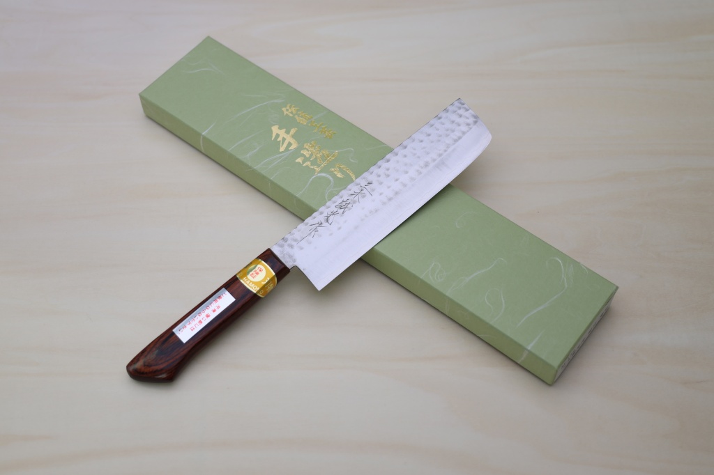 Miki VG1 Nakiri knife 165mm (6.5") Black Pakkawood handle - Knife-Life - Best Japanese Knife Store