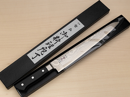 Tetsuhiro VG10 Sujihiki knife 270mm (10.7") Black paper micarta