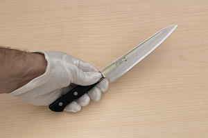 Tetsuhiro Blue steel 2 Petty knife 150mm (6") Black paper micarta