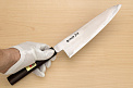 Goko Hamono Mandai Kogetsu Gyuto knife Korikin steel 240 mm (9.5") Rosewood handle - Knife-Life - Best Japanese Knife Store