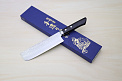 Miki VG10 35 Layers Damascus Nakiri knife 165mm (6.5") Black Pakkawood handle - Knife-Life - Best Japanese Knife Store