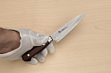 Sakai Takayuki 33-layer Damascus VG10 Petty knife 120mm ( 4.8 ") Spanish Mahogany handle - Knife-Life - Best Japanese Knife Store