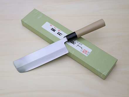 Miki White steel 2 Nakiri vegetable Knife 180mm (8.27") Magnolia Wood Handle