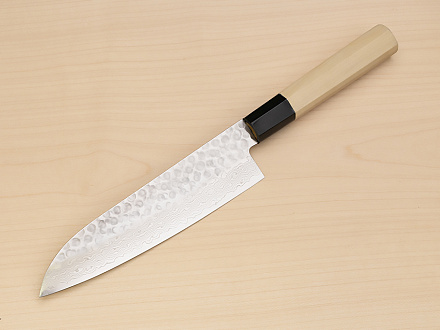 Sakai Takayuki 45-layer Damascus AUS10 Santoku knife 180mm ( 7.1 ") Magnolia/Italian resin handle