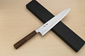 Kagekiyo Silver steel 3 Gyuto knife 240mm (9.5") Walnut handle (hand carved) №2 - Knife-Life - Best Japanese Knife Store