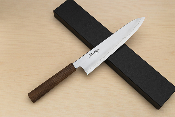 Kagekiyo Silver steel 3 Gyuto knife 240mm (9.5") Walnut handle (hand carved) №2
