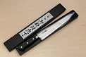 Tetsuhiro VG10 Sujihiki knife 240mm (9.5") Black paper micarta - Knife-Life - Best Japanese Knife Store