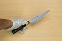 Sakai Genkichi Warikomi White steel 3 Petty knife 150mm (5.9) Magnolia Wood with Akebono-Nuri Urushi Lacque - Knife-Life - Best Japanese Knife Store