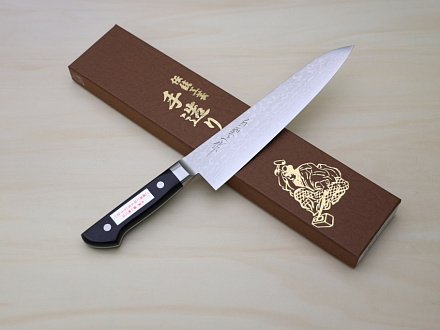 Miki VG10 35 Layers Damascus Gyuto knife 210mm (8.27") Black Pakkawood handle