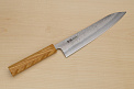 Hokiyama Ginga San-mai Silver steel 3 Gyuto 240mm (9.5") Elongated Octagonal Japanese Zelkova Handle - Knife-Life - Best Japanese Knife Store