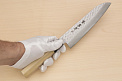 Sakai Takayuki 45-layer Damascus AUS10 Santoku knife 180mm ( 7.1 ") Magnolia/Italian resin handle - Knife-Life - Best Japanese Knife Store