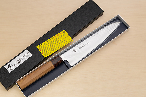 Sakai Takayuki 33-layer VG10 Damascus Gyuto knife 210mm (8.3 ") Keyaki (Japanese Elm) handle