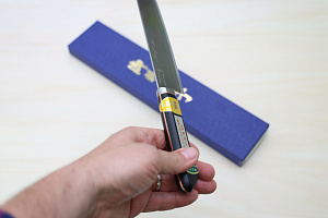 Miki VG1 Nakiri knife 160mm (6.3") Black Pakkawood handle