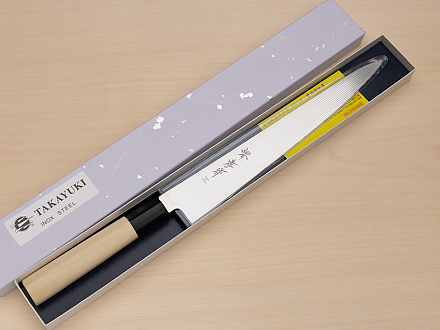 Sakai Takayuki AUS8 Sujihiki knife 240mm ( 9.5 ") Magnolia/Buffalo horn handle
