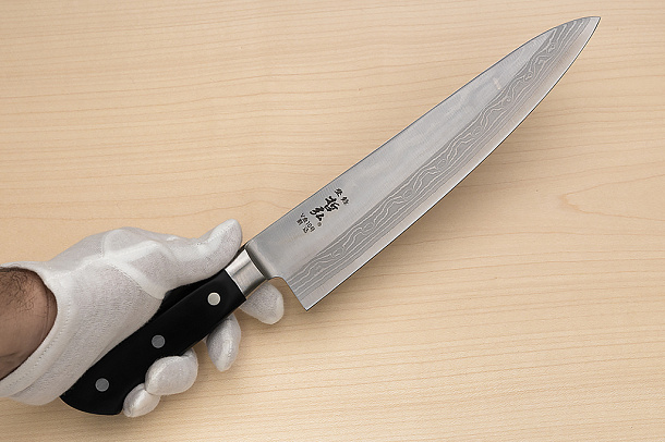 Tetsuhiro VG10 Gyuto knife 240mm (9.5") Black paper micarta