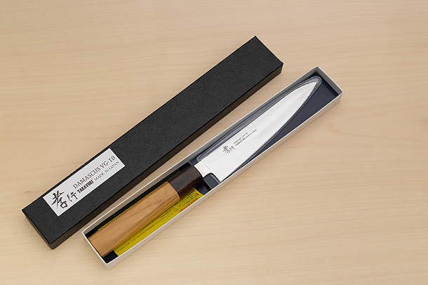 Sakai Takayuki 33-layer VG10 Damascus Petty knife 150mm (6 ") Keyaki (Japanese Elm) handle