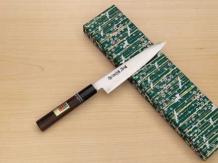 Goko Hamono Mandai Kogetsu Petty knife Korikin steel 150 mm (5.91") Rosewood handle