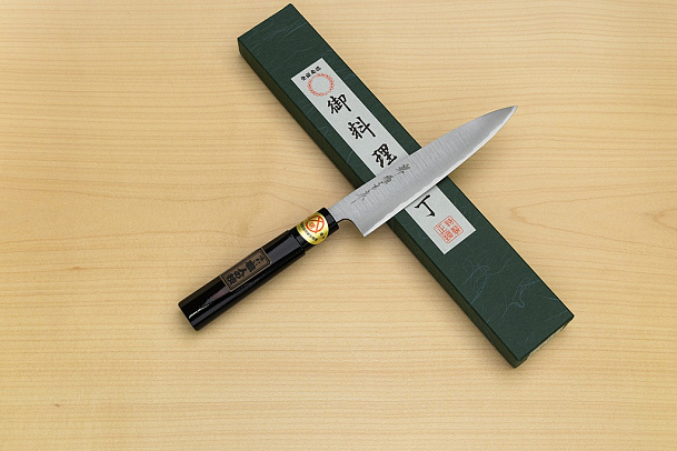 Sakai Genkichi Warikomi White steel 3 Petty knife 150mm (5.9) Magnolia Wood with Akebono-Nuri Urushi Lacque