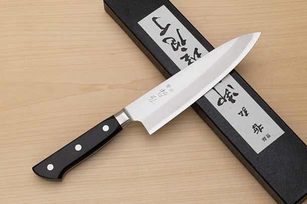Tetsuhiro Blue steel 2 Gyuto knife 175mm (6.9") Black paper micarta