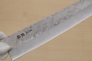 Hokiyama Ginga San-mai Silver steel 3 Kiritsuke 240mm (9.5") Elongated Octagonal Japanese Zelkova Handle