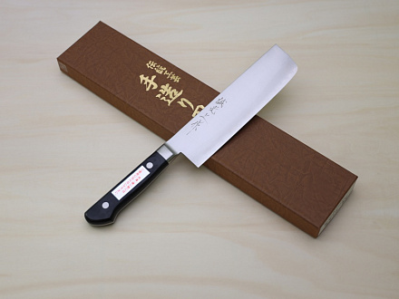 Miki VG10 Nakiri knife 165mm (6.5") Black Pakkawood handle