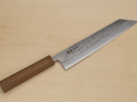 Hokiyama Ginga San-mai Silver steel 3 Kiritsuke 240mm (9.5") Elongated Octagonal Walnut Handle