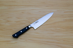Tetsuhiro Super Gold 2 Gyuto knife 175mm (6.9") Black paper micarta