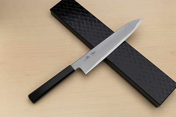 Kagekiyo Blue steel 2 Gyuto knife 240mm (9.5") Magnolia Wood Urushi lacquer handle