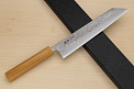 Hokiyama Ginga San-mai Silver steel 3 Kiritsuke 240mm (9.5") Elongated Octagonal Japanese Zelkova Handle - Knife-Life - Best Japanese Knife Store