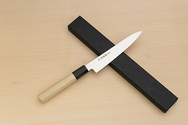 Sakai Takayuki Bohler Uddeholm Petty knife 150mm (6 ") Magnolia/Buffalo horn handle