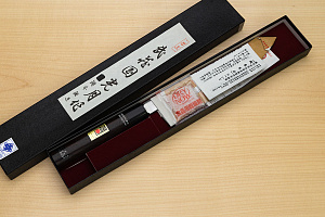 Goko Hamono Musashinokuni Kogetsu SK5 Gyuto knife 240mm (9.5") Rosewood handle