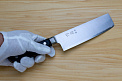 Tetsuhiro Blue steel 2 Nakiri vegetable knife 160mm (6.3") Black paper micarta - Knife-Life - Best Japanese Knife Store
